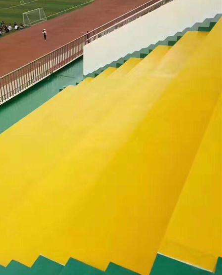 白银球场台阶翻新修补改造